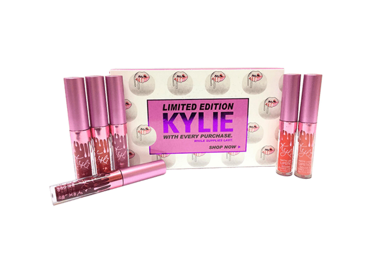 Набор матовых жидких помад Kylie limited edition (6 штук)