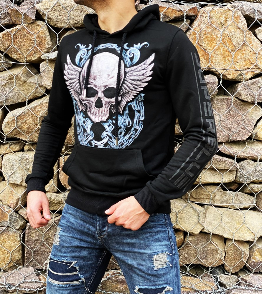 

Худи (кенгуру) SB Skull black M, Черный