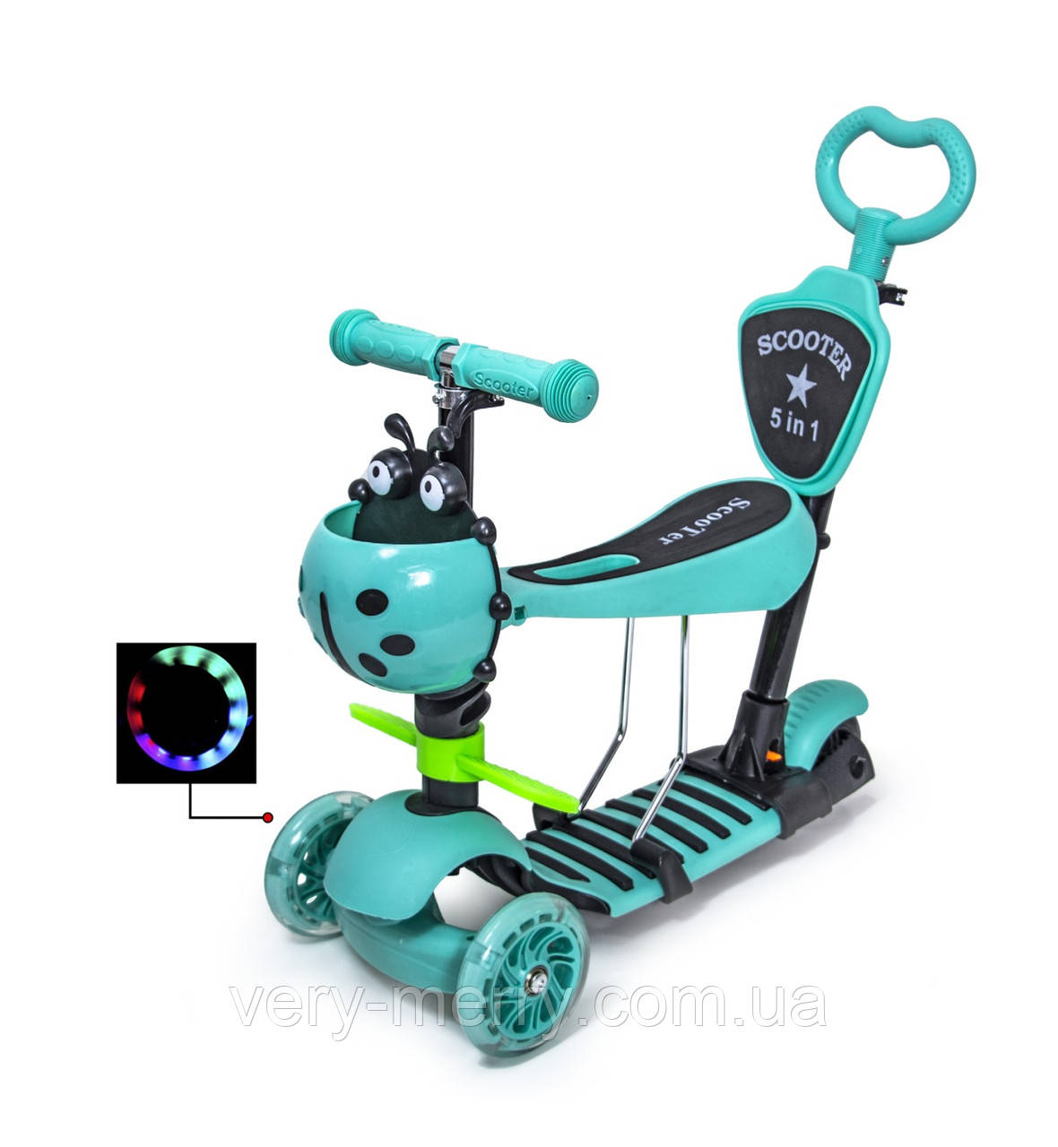 

Самокат Scooter "Божья коровка" 5in1 Tiffany