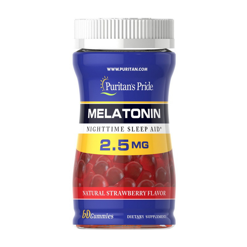 

Puritan's Pride Melatonin 2.5 mg (60 gummies, natural strawberry)