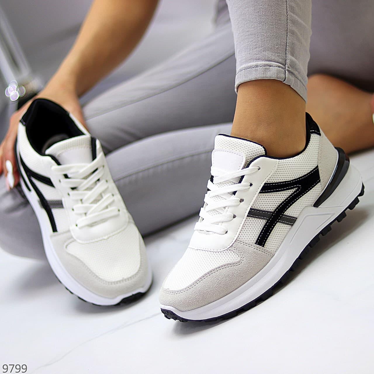 

Легкие женские кроссовки белые , бело - серые, черные. Кроссовки весенние, летние женские 40, Белый