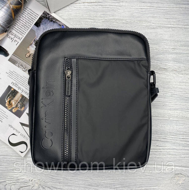 Чоловіча брендова сумка на плече (080) чорна