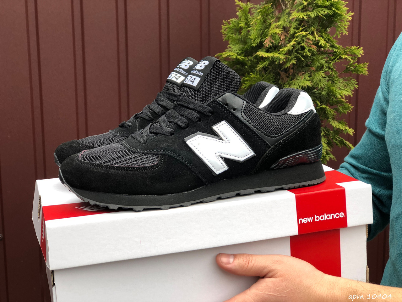 

Кроссовки мужские New Balance 574 черные, Нью Баланс 574, замша, текстиль, код SD-10404 42, Черный