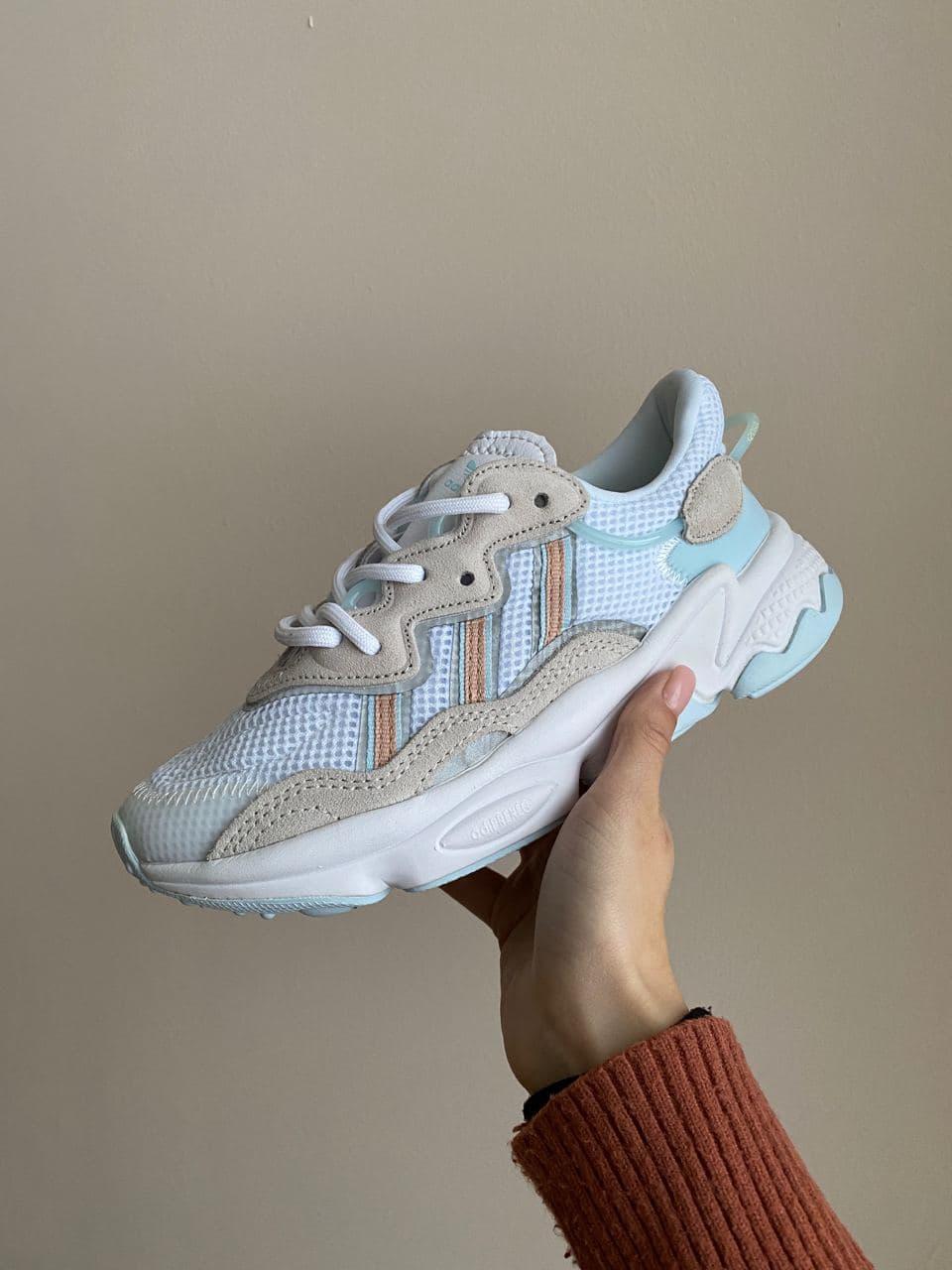 

Женские кроссовки Adidas Ozweego White Mint / Адидас Озвиго Белые Мятные, Белый