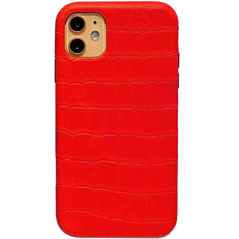 

Кожаный чехол Croco Leather для Apple iPhone 11 (6.1, Red