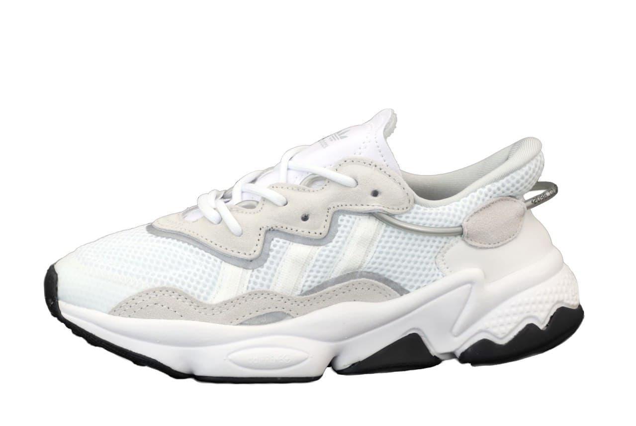 

Рефлективные мужские кроссовки Adidas Ozweego Adiprene White Grey / Адидас Озвиго Белые Серые 44, Белый