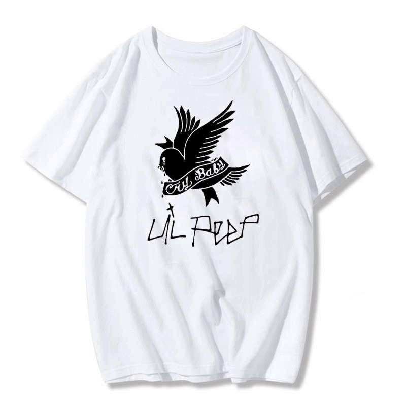 

Белая футболка Lil Peep Cry Baby Logo, унисекс (мужская, женская, детская)