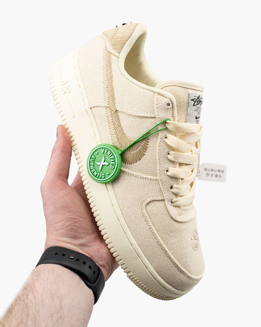 

Бежевые мужские Кроссовки Stussy x Nike Air Force 1 42, Бежевый