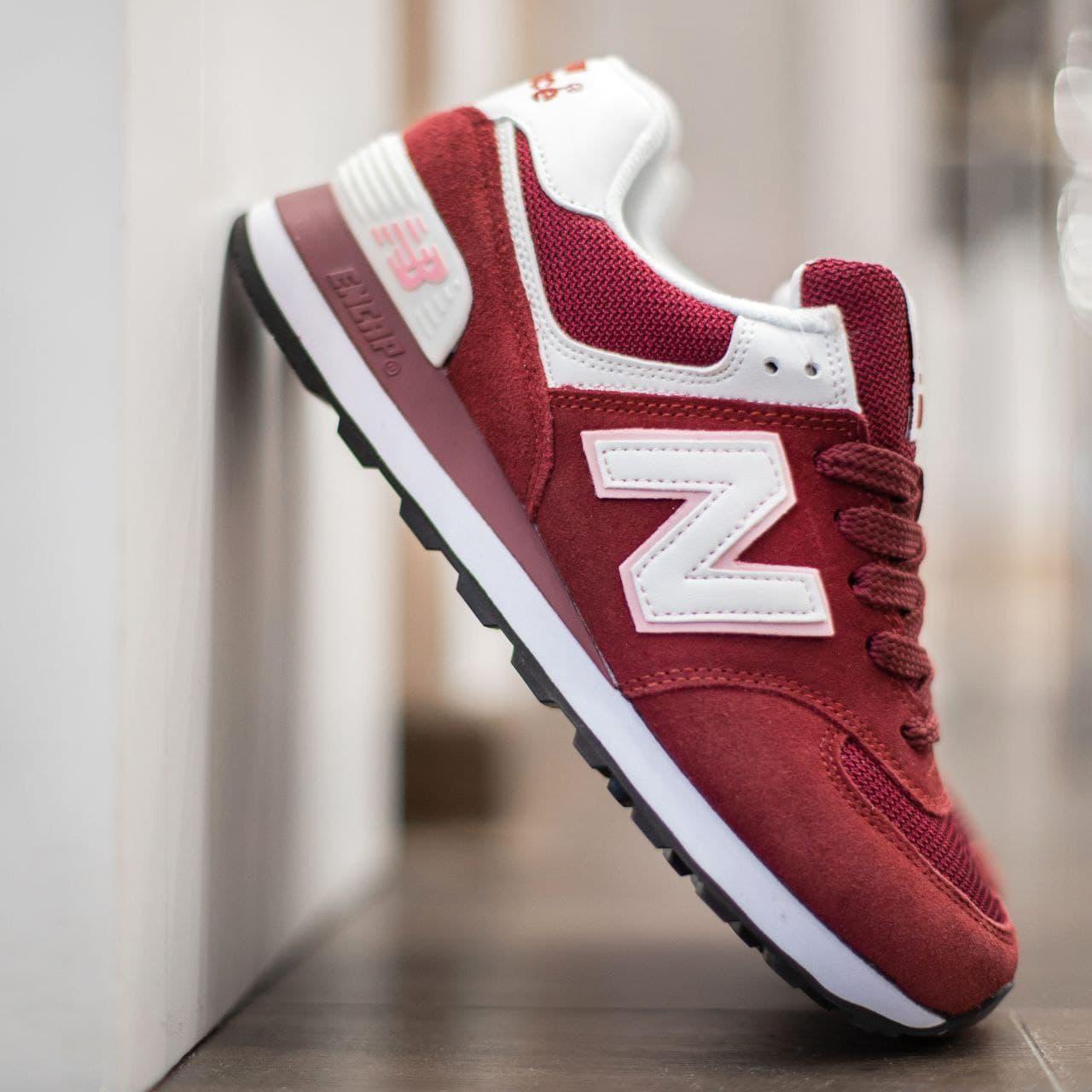 

New Balance 574 Burgundy / Нью Беланс 574 Бордовые Женские 40, Бордовый