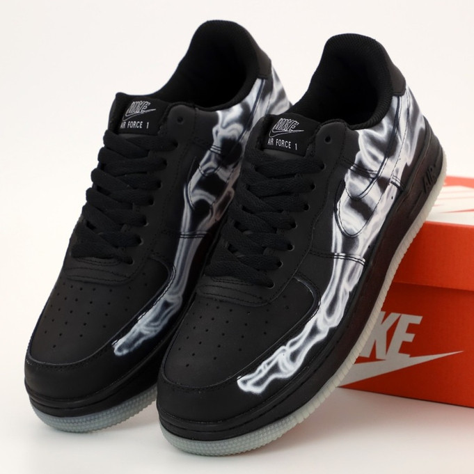 

Мужские кроссовки в стиле Nike Air Force 1 Low Skeleton, черный, Вьетнам 43
