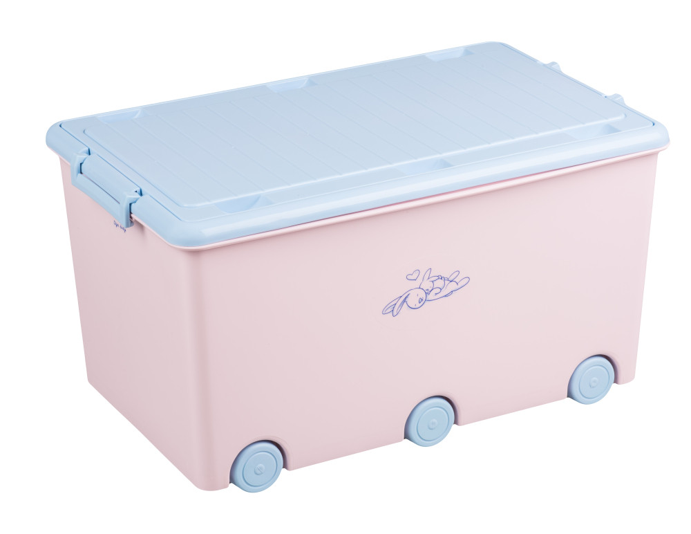 

Ящик для игрушек Tega Little Bunnies KR-010 104 light pink, Розовый