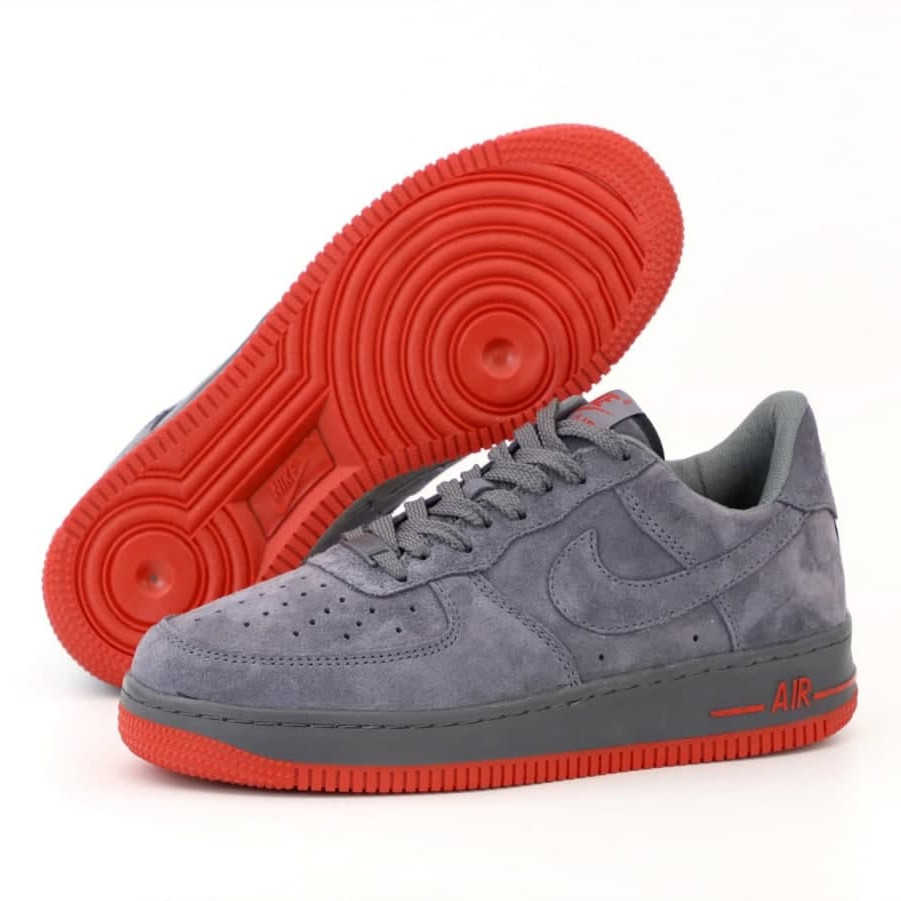 

Мужские кроссовки в стиле Nike Air Force 1 Low, замша, серый, Вьетнам