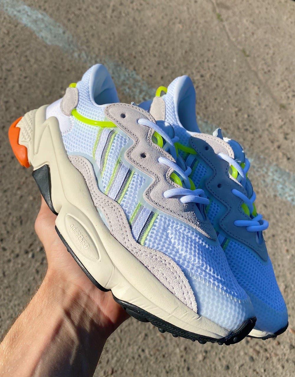 

Женские кроссовки Adidas Ozweego White Beige Yellow / Адидас Озвиго Белые Бежевые Желтые, Белый