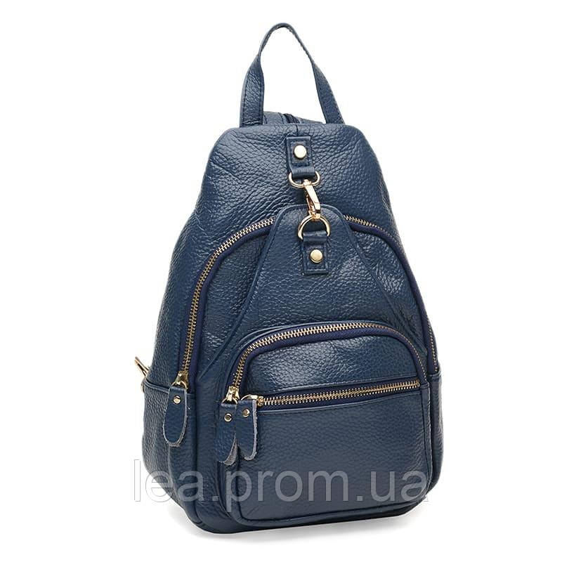 

Женский кожаный рюкзак Borsa Leather K1162-blue, Синий