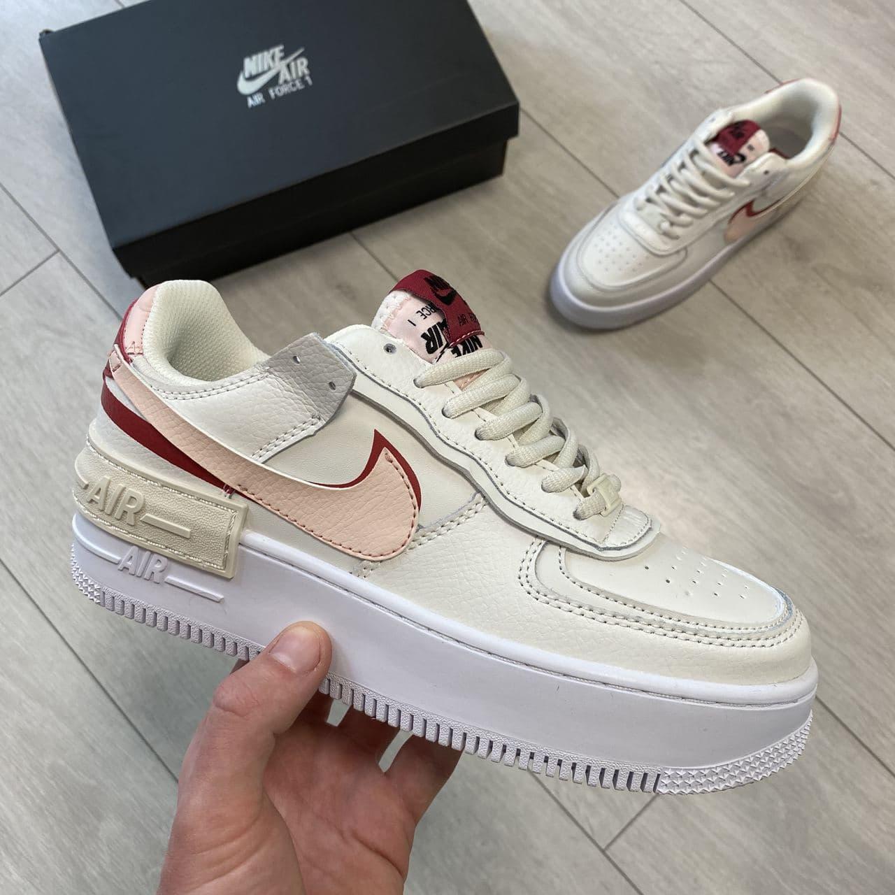 

Женские кроссовки Nike Air Force 1 Shadow Phantom Ivory / Найк Аир Форс 1 Шадоу Фантом Айвори 38, Белый