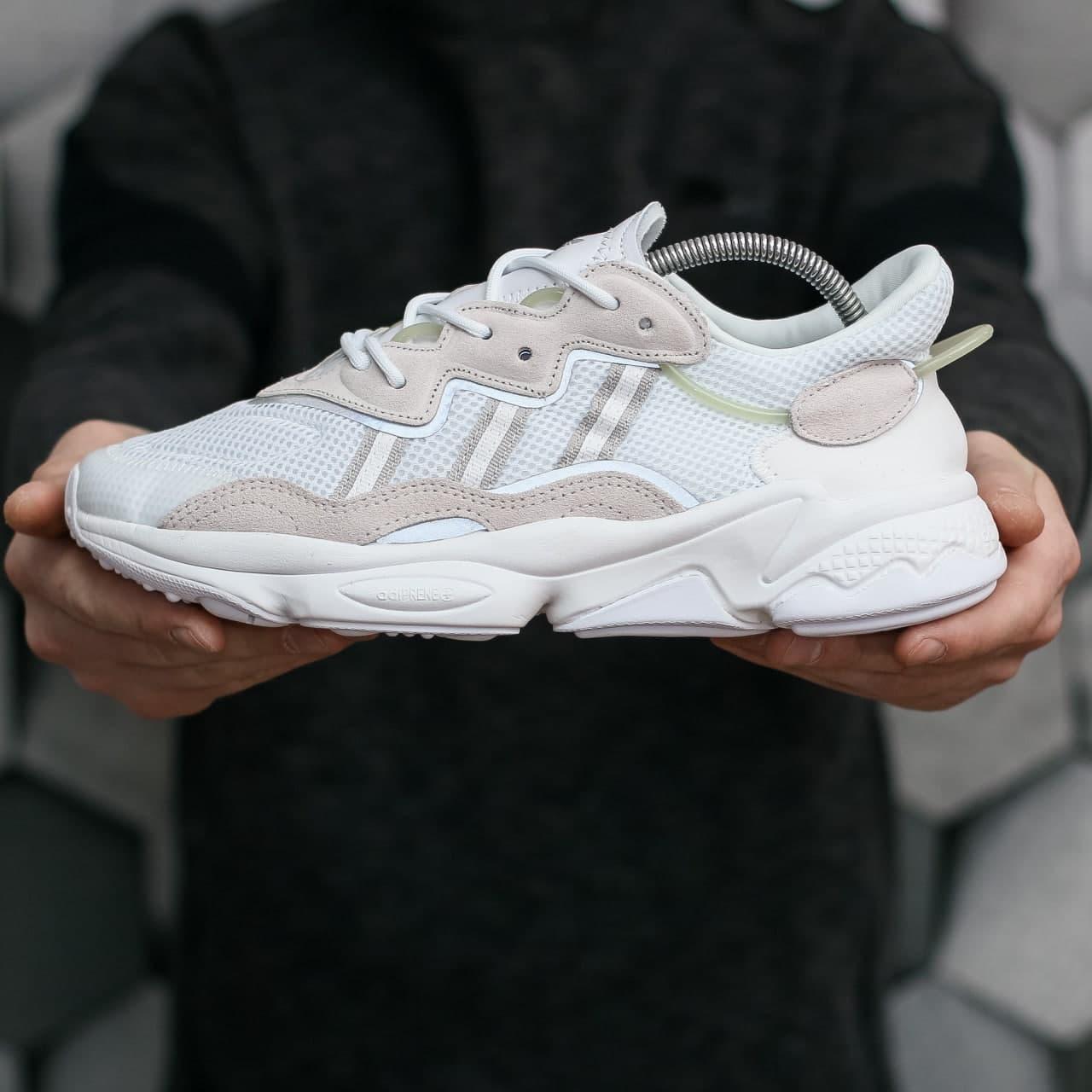 

Мужские кроссовки Adidas Ozweego White Beige / Адидас Озвиго Белые Бежевые 44, Белый