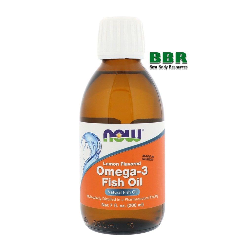 

Omega 3 Fish Oil Lemon Flavored 200ml, NOW Foods