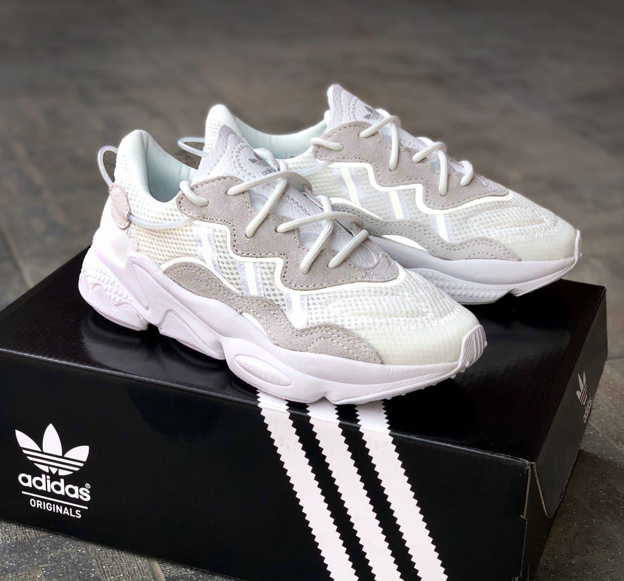 

Кроссовки женские Adidas Ozweego Adiprene Beige White / Адидас Озвиго Бежевые Белые 37, Белый