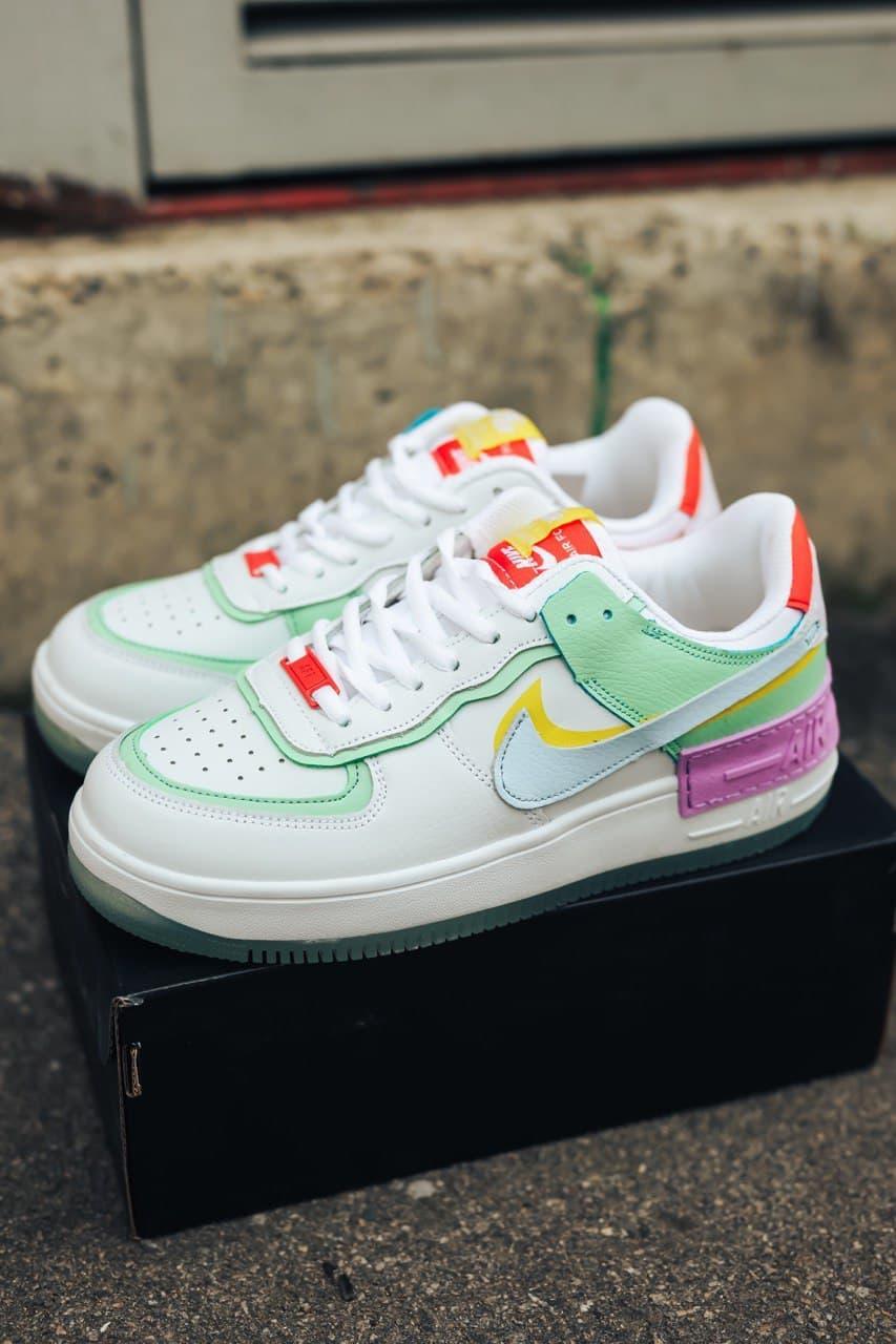 

Женские кроссовки Nike Air Force Shadow multi-Color White / Найк Аир Форс Шадоу Белые Разноцветные 38, Белый