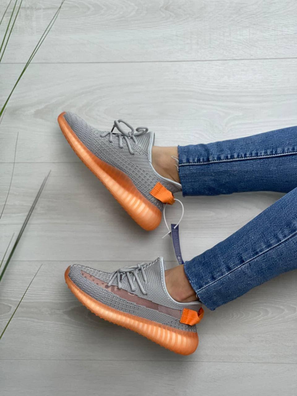 

Yeezy Boost 350 Gray/Orange, кросс, обувь, взуття, sneakers, шузы, Yeezy Boost 350 39