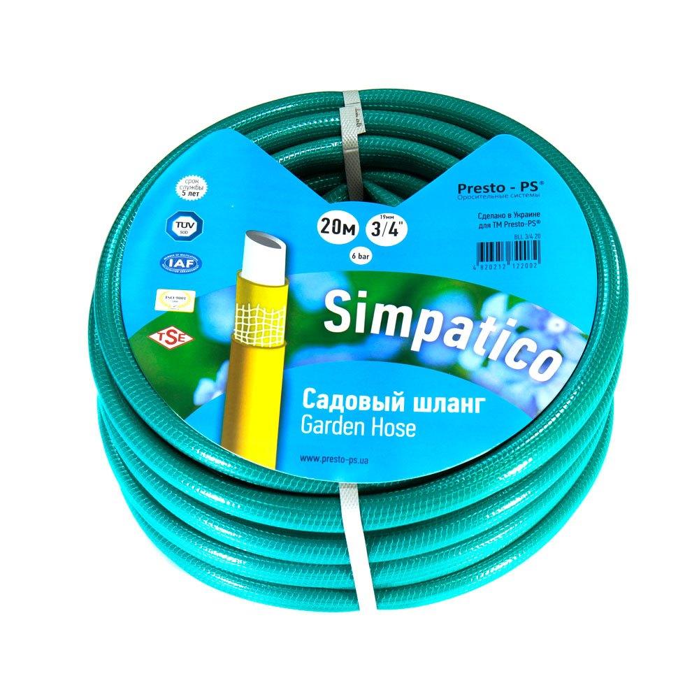 Шланг поливочный Presto-PS садовый Simpatico (синий) диаметр 3/4 дюйма, длина 50 м (BLLS 3/4 50)