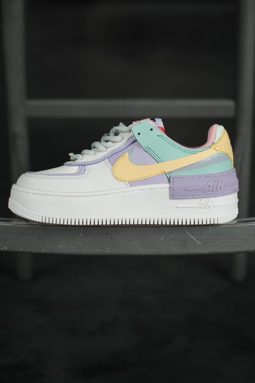 

Женские кроссовки Nike Air Force Shadow Pale Ivory Purple / Найк Аир Форс Шадоу Айвори Фиолетовые 41, Белый