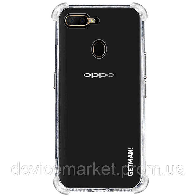 

Чехол GETMAN Ease logo усиленные углы для Oppo A5s / Oppo A12, Бесцветный (прозрачный)