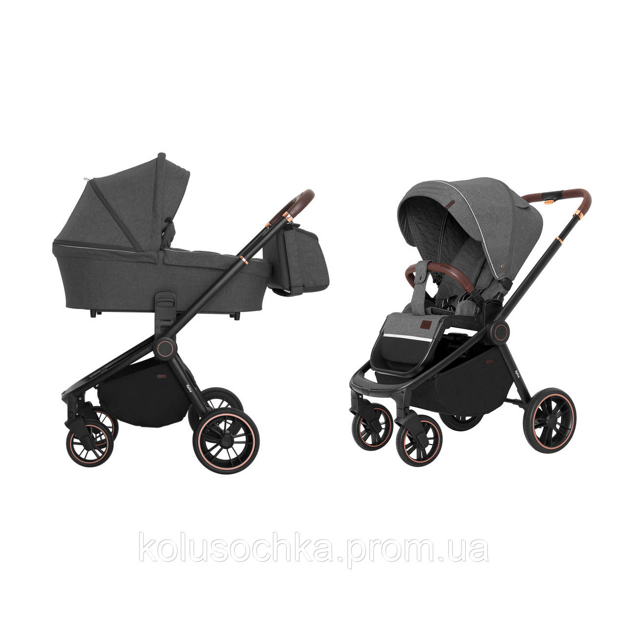 

Коляска универсальная CARRELLO Epica CRL-8510/1 (2in1) Iron Grey +дождевик /1/