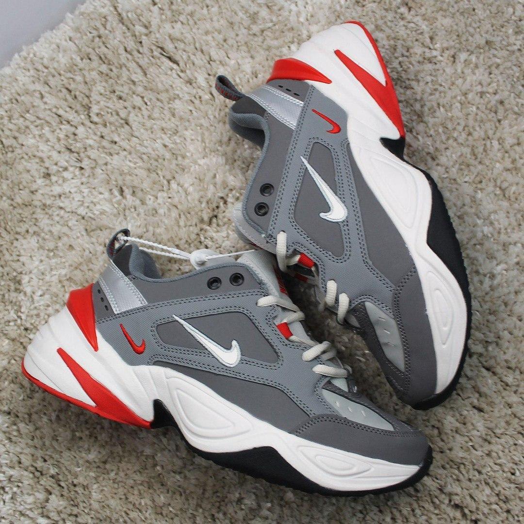 

Мужские кроссовки Nike M2K Tekno Grey Red / Найк М2К Текно Серые Красные, Серый