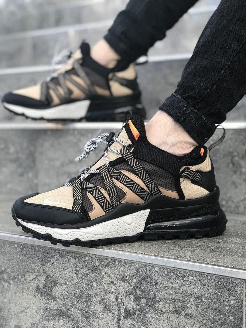 

Мужские кроссовки Nike Air Max 270 Bowfin Black Beige / Найк Аир Макс 270 Боуфин Черные Бежевые 45, Черный