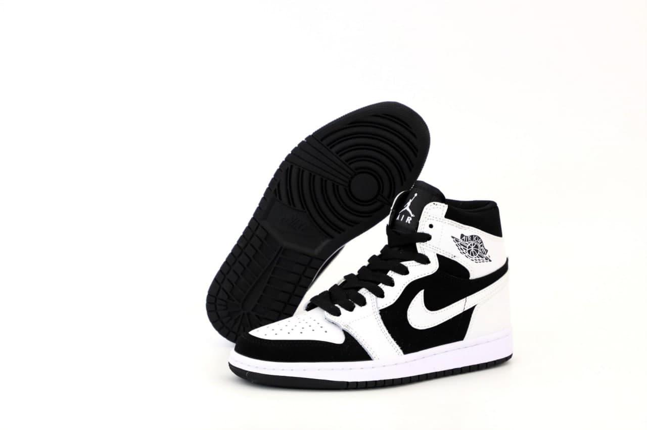 

Женские Кроссовки Nike Air Jordan 1 Retro White Black / Найк Аир Джордан 1 Ретро Белый Черный 38, Черно-белый