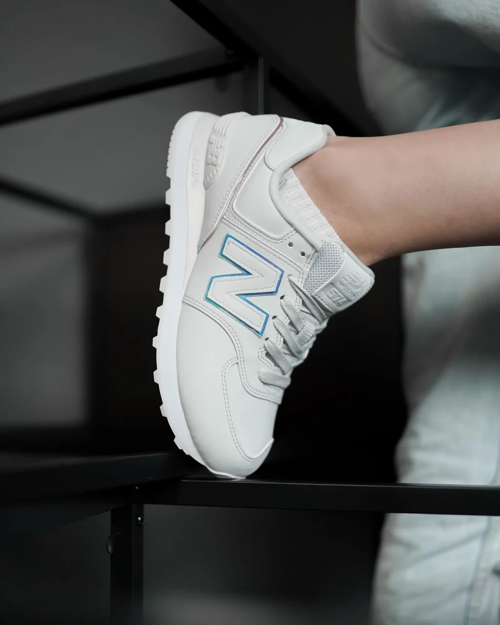 

Жіночі кросівки New Balance NB 574 білі, Белый