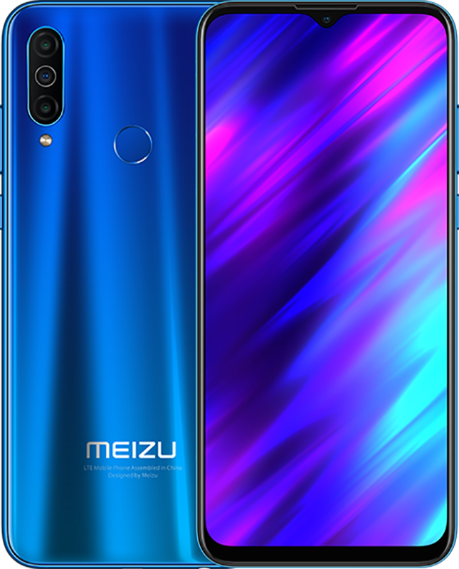 

Смартфон синий с большим дисплеем и тройной камерой на 2 сим карты Meizu M10 2/32Gb Blue ЕВРОПА UA UCRF