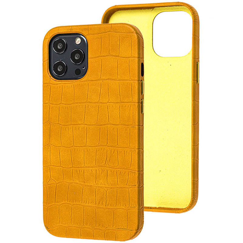 

Кожаный чехол Croco Leather для Apple iPhone 12 Pro Max (6.7"), Yellow