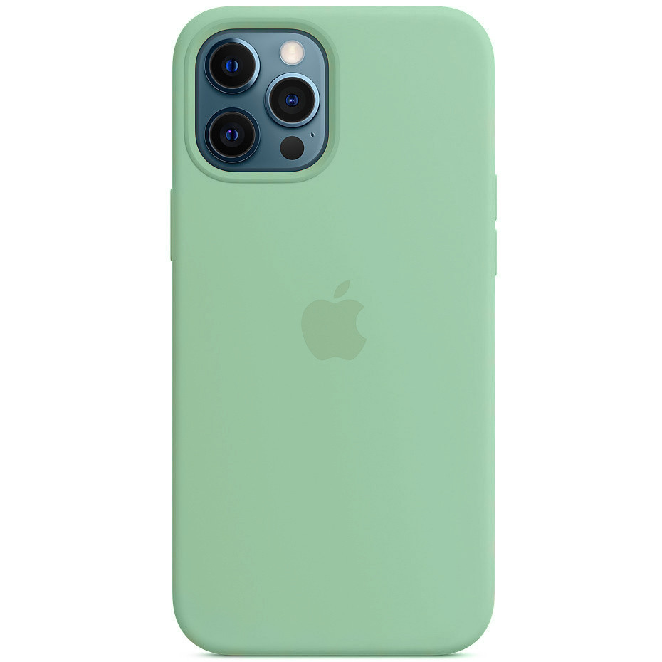 

Чехол Silicone case (AAA) full with Magsafe для Apple iPhone 12 Pro Max (6.7"), Зеленый / pistachio