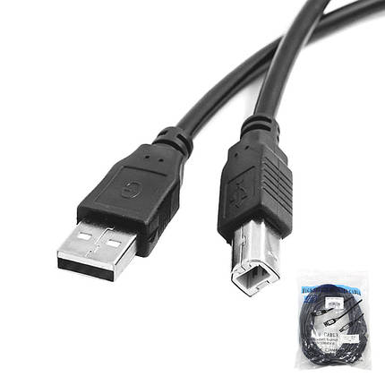 Універсальний кабель Lesko USB 2.0 AM/BM 10 метрів для принтера МФУ сканера, ксерокса копіра комп'ютера, фото 2