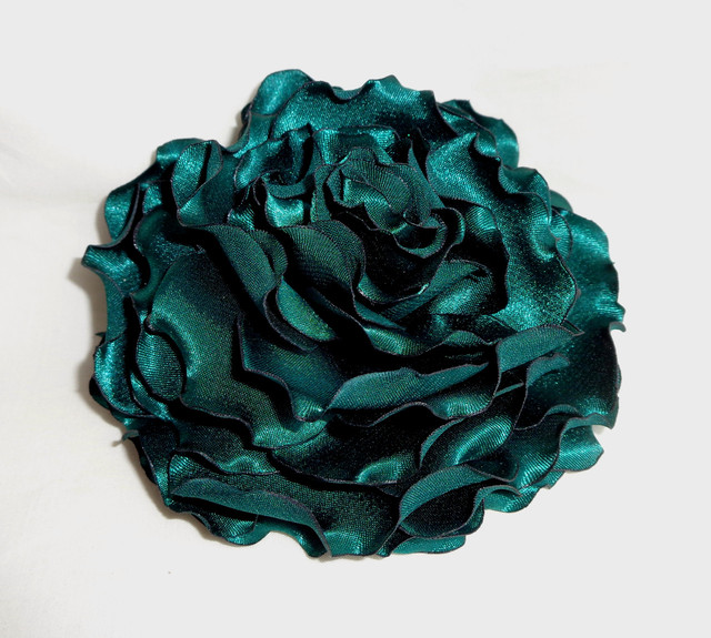 Брошка квітка гвоздика з тканини ручної роботи "Морська хвиля" -купити-в інтернет-магазині AnnaRose