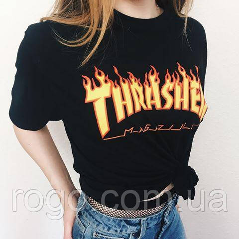 

Футболка женская Thrasher, трешер черный M, Белый