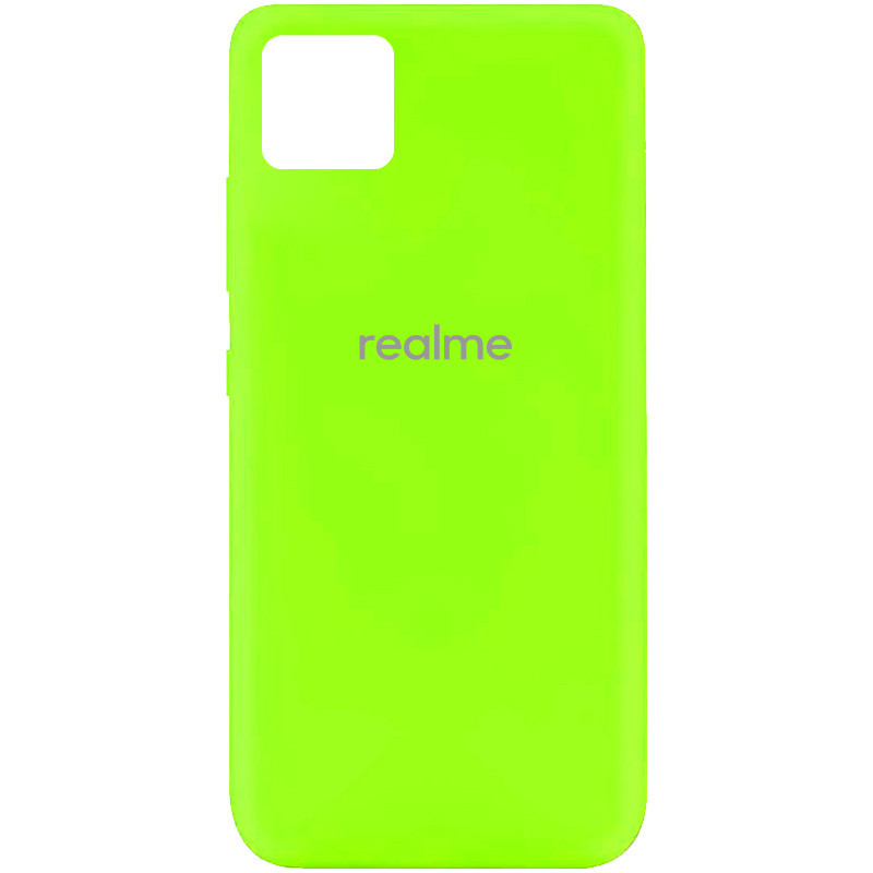 Накладка Silicone Full Cover для Realme C11 Салатовый * Neon green (201923AS)