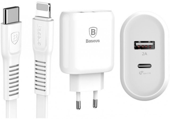 

Мережева зарядка Baseus Bojure Charger TypeC USB Max 32W White