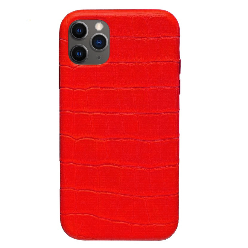 

Чохол Leather Crocodile Case для iPhone 12 Pro Red