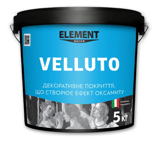 

Декоративная перламутровая штукатурка VELLUTO ELEMENT DECOR 5 кг, Светло-серый