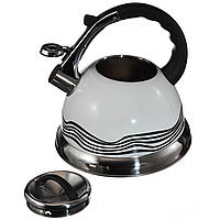 Чайник со свистком A-PLUS 3.2 л Термо-рисунок нержавейка для плиты