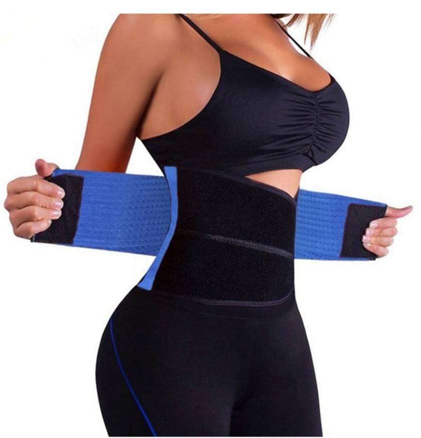 

Пояс для похудения на липучке Hot Shapers Belt Power утягивающий XL Черно-синий (18650)