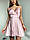 Шелковое платье на бретелях с расклешенной юбкой и поясом (р. S, M) 66PL2363Q, фото 7