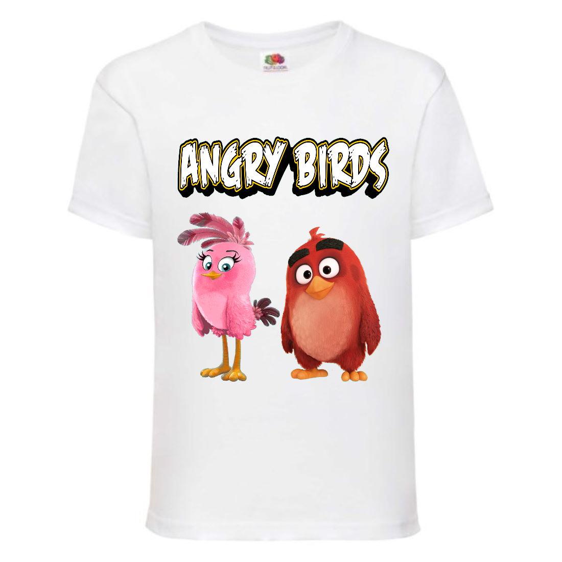 

Футболка детская Энгри бердс (Angry Birds-RP-2) белая