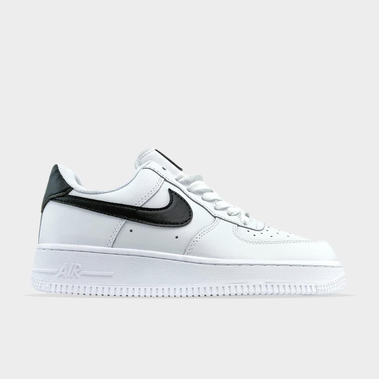 

Женские Кроссовки Nike Air Force 1 Low White Black / Найк Аир Форс 1 Лоу Белые Черные Лого, Белый