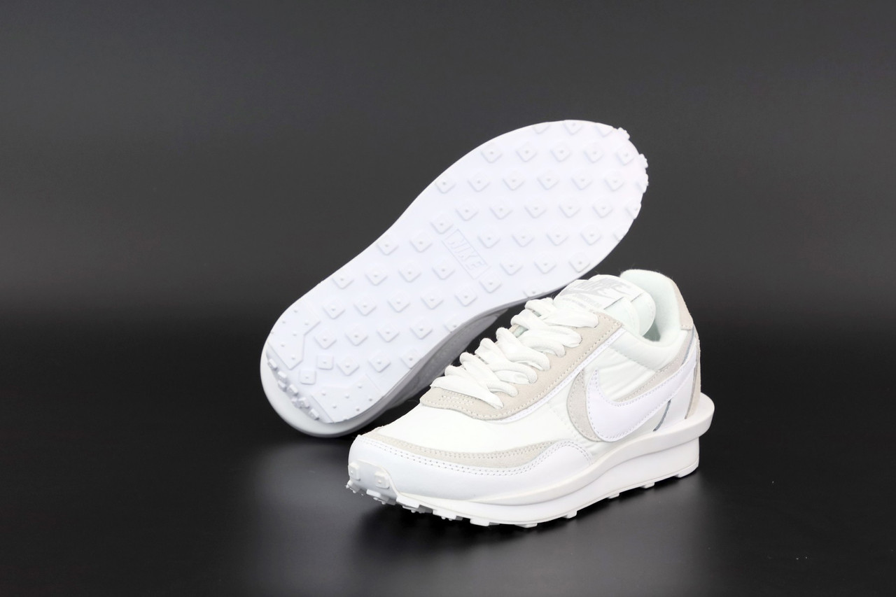 

Кроссовки женские Nike Vapor Waffle x Sacai белые, Найк. Натуральная замша, прошиты. KD-12530 38, Белый