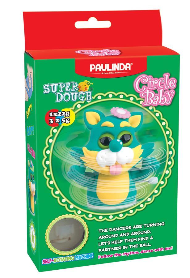 

Масса для лепки Paulinda Super Dough Circle Baby Кот заводной механизм зеленый (PL-081177-3)