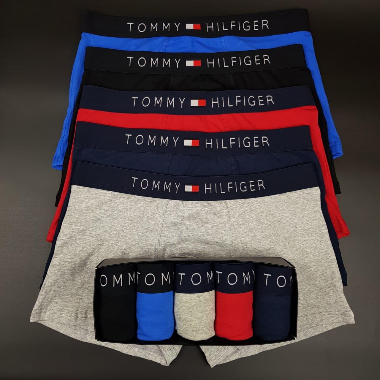 

Набор мужских трусов Tommy Hilfiger, Томи хилфигер 5 шт в подарочной упаковке, трусы боксеры XXL